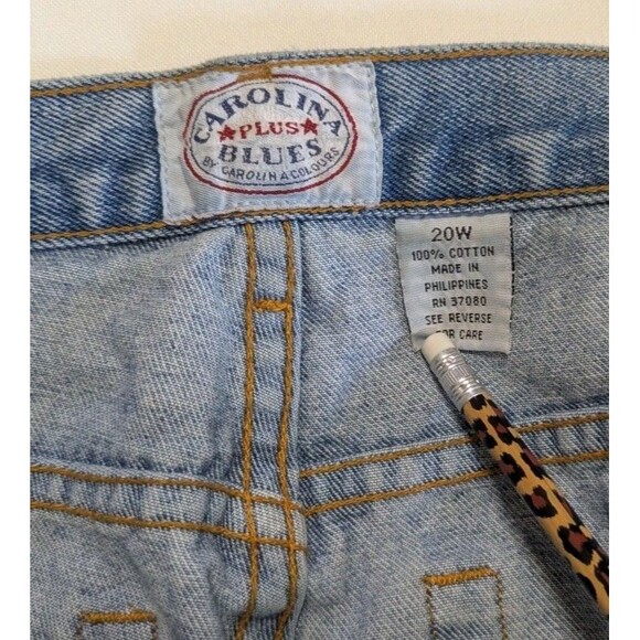 Carolina Blues/Carolina Colours Cuffed Denim Capris Womens Plus 20W - Picture 4 of 9